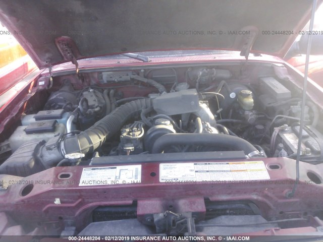 4F4YR12C4WTM11731 - 1998 MAZDA B2500 MAROON photo 10