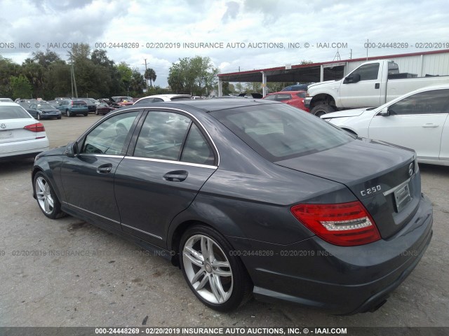 WDDGF4HB2DA808835 - 2013 MERCEDES-BENZ C 250 GRAY photo 3