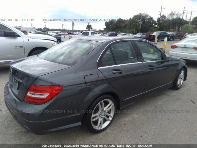 WDDGF4HB2DA808835 - 2013 MERCEDES-BENZ C 250 GRAY photo 4