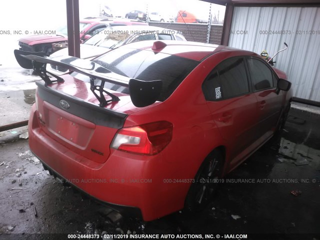 JF1VA1J60F9807012 - 2015 SUBARU WRX LIMITED RED photo 4