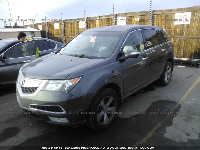 2HNYD2H29AH507799 - 2010 ACURA MDX GRAY photo 2