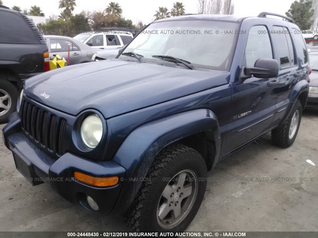 1J4GL58KX2W198377 - 2002 JEEP LIBERTY LIMITED BLUE photo 2