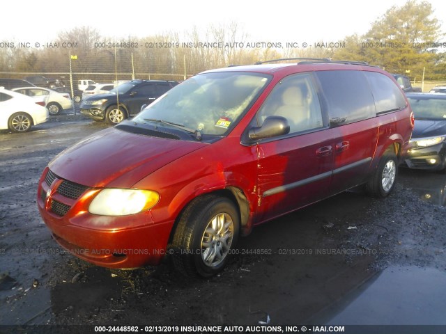 2D4GP44333R230795 - 2003 DODGE GRAND CARAVAN SPORT BURGUNDY photo 2