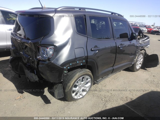 ZACCJABB7HPG01958 - 2017 JEEP RENEGADE LATITUDE GRAY photo 4