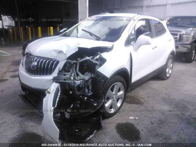 KL4CJASB3GB635480 - 2016 BUICK ENCORE WHITE photo 2