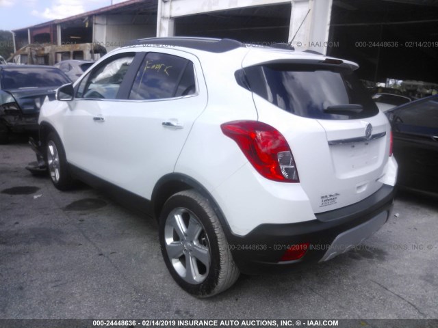 KL4CJASB3GB635480 - 2016 BUICK ENCORE WHITE photo 3