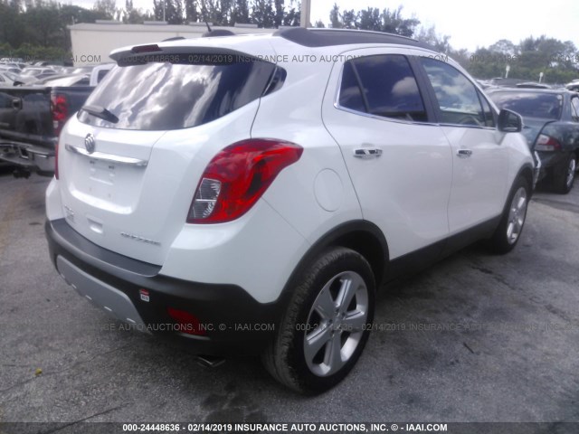 KL4CJASB3GB635480 - 2016 BUICK ENCORE WHITE photo 4