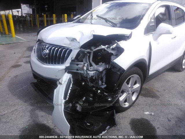 KL4CJASB3GB635480 - 2016 BUICK ENCORE WHITE photo 6