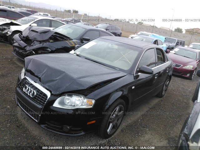 WAUAF78E28A002069 - 2008 AUDI A4 2.0T BLACK photo 2