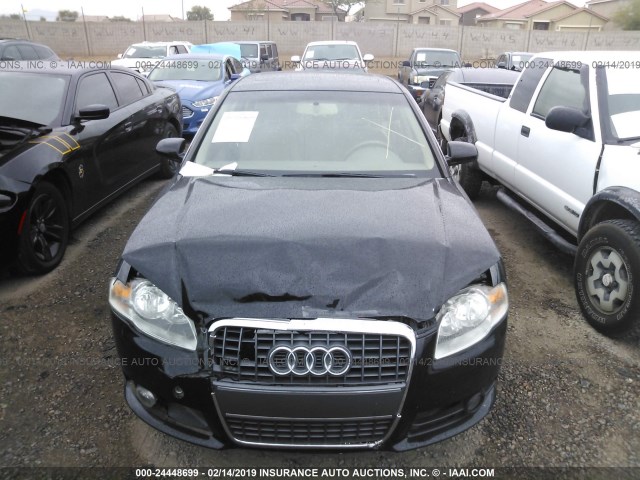 WAUAF78E28A002069 - 2008 AUDI A4 2.0T BLACK photo 6