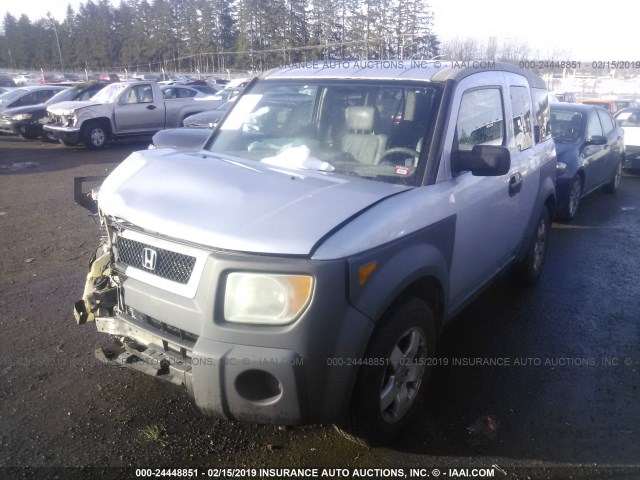 5J6YH28544L011623 - 2004 HONDA ELEMENT EX SILVER photo 2