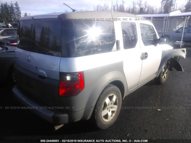 5J6YH28544L011623 - 2004 HONDA ELEMENT EX SILVER photo 4