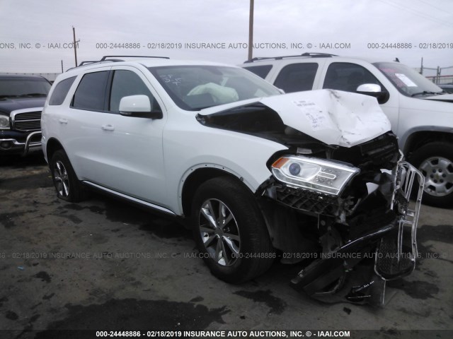 1C4RDJDG2GC331048 - 2016 DODGE DURANGO LIMITED WHITE photo 1