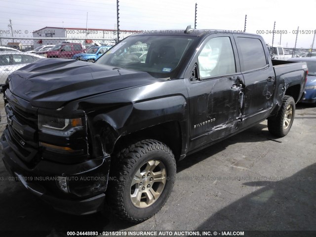 3GCUKREC9GG294605 - 2016 CHEVROLET SILVERADO K1500 LT BLACK photo 2