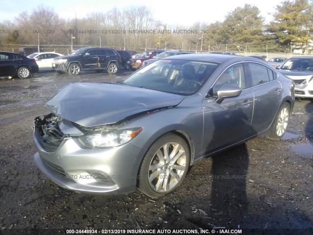 JM1GJ1V61E1137979 - 2014 MAZDA 6 TOURING GRAY photo 2