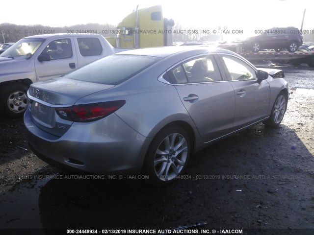 JM1GJ1V61E1137979 - 2014 MAZDA 6 TOURING GRAY photo 4