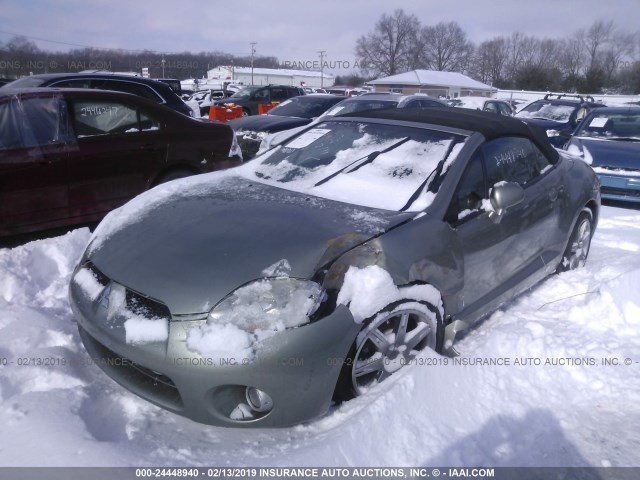 4A3AL35T88E018970 - 2008 MITSUBISHI ECLIPSE SPYDER GT GREEN photo 2