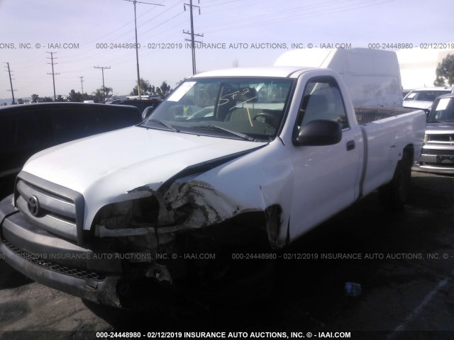 5TBJN32191S188912 - 2001 TOYOTA TUNDRA WHITE photo 2