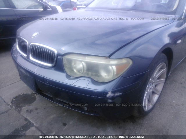 WBAGL63462DP50177 - 2002 BMW 745 I BLUE photo 6