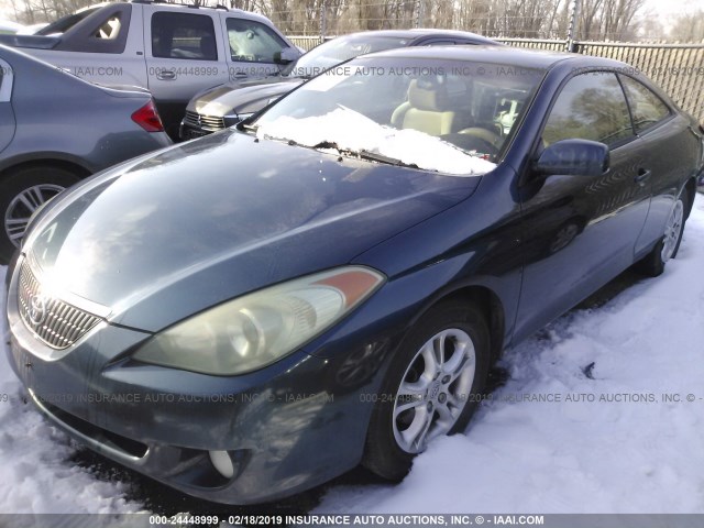 4T1CE38P56U586905 - 2006 TOYOTA CAMRY SOLARA SE/SLE BLUE photo 2