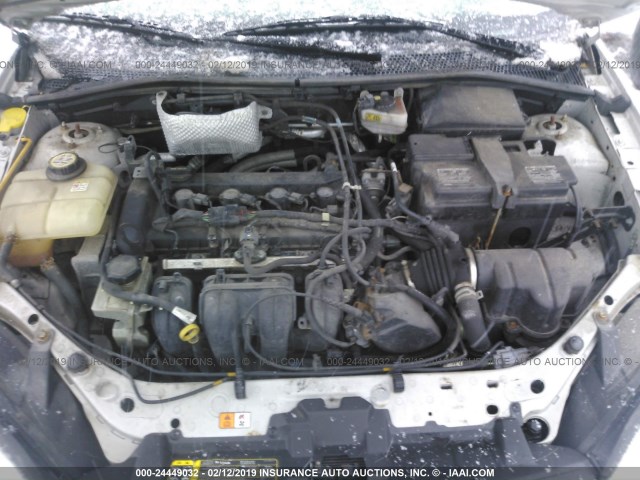 1FAFP34NX7W252428 - 2007 FORD FOCUS ZX4/S/SE/SES SILVER photo 10