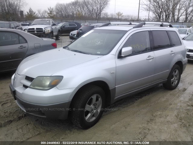 JA4LX41G73U057539 - 2003 MITSUBISHI OUTLANDER XLS SILVER photo 2