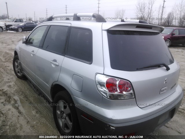 JA4LX41G73U057539 - 2003 MITSUBISHI OUTLANDER XLS SILVER photo 3