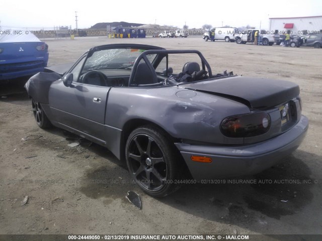 JM1NA3518N0328540 - 1992 MAZDA MX-5 MIATA GRAY photo 3