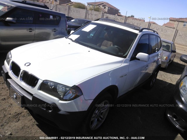 WBXPA93425WD04231 - 2005 BMW X3 3.0I WHITE photo 2