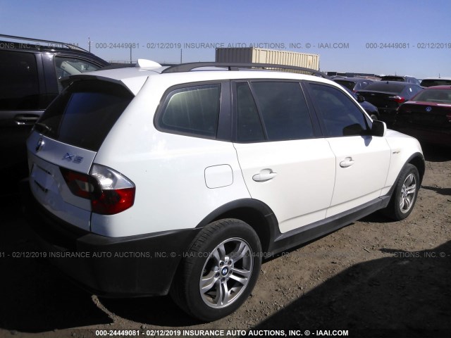 WBXPA93425WD04231 - 2005 BMW X3 3.0I WHITE photo 4