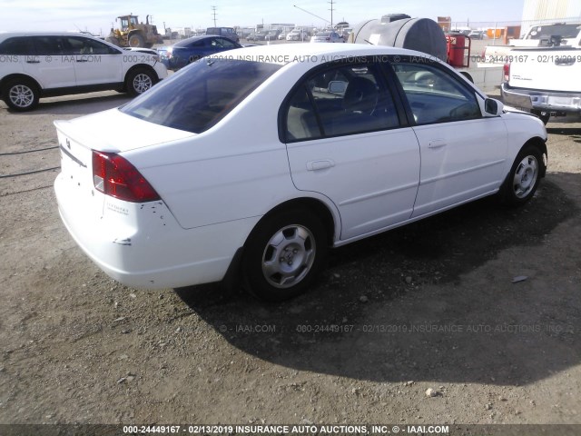 JHMES96633S012327 - 2003 HONDA CIVIC HYBRID WHITE photo 4