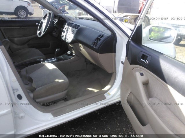 JHMES96633S012327 - 2003 HONDA CIVIC HYBRID WHITE photo 5