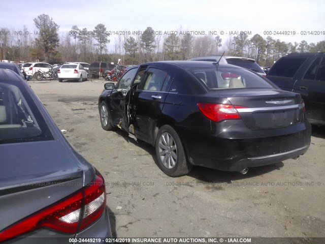 1C3CCBCG6DN755000 - 2013 CHRYSLER 200 LIMITED BLACK photo 3