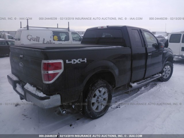 1FTFX1EFXBFD35310 - 2011 FORD F150 SUPER CAB BLACK photo 4