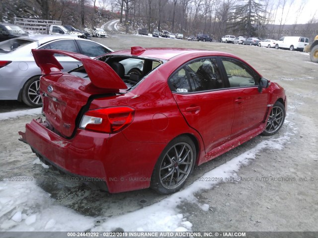 JF1VA2Y65H9810888 - 2017 SUBARU WRX STI/LIMITED RED photo 4