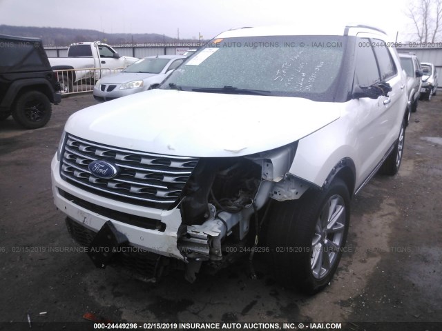 1FM5K8F84GGA30000 - 2016 FORD EXPLORER LIMITED WHITE photo 2