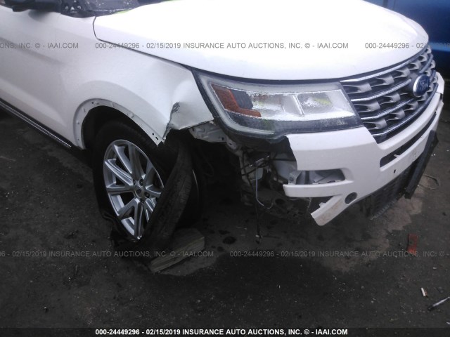 1FM5K8F84GGA30000 - 2016 FORD EXPLORER LIMITED WHITE photo 6