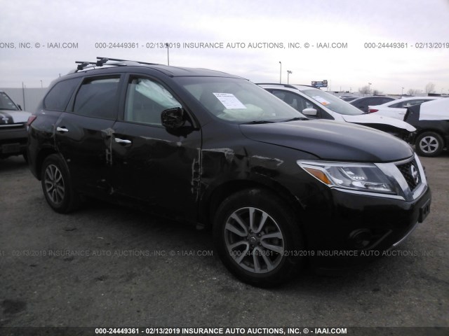 5N1AR2MN4EC610660 - 2014 NISSAN PATHFINDER S/SV/SL/PLATINUM BLACK photo 1