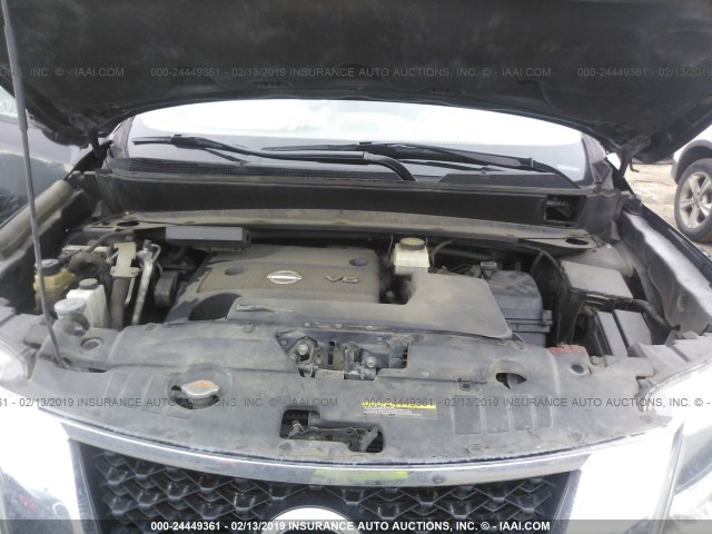 5N1AR2MN4EC610660 - 2014 NISSAN PATHFINDER S/SV/SL/PLATINUM BLACK photo 10