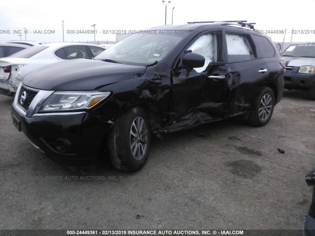 5N1AR2MN4EC610660 - 2014 NISSAN PATHFINDER S/SV/SL/PLATINUM BLACK photo 2