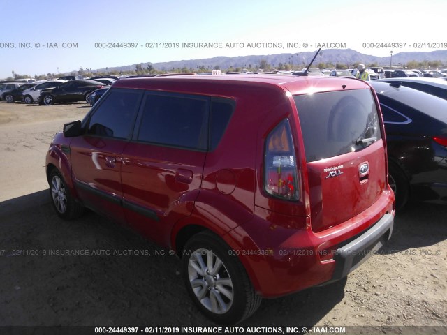 KNDJT2A29A7106754 - 2010 KIA SOUL +/!/SPORT RED photo 3