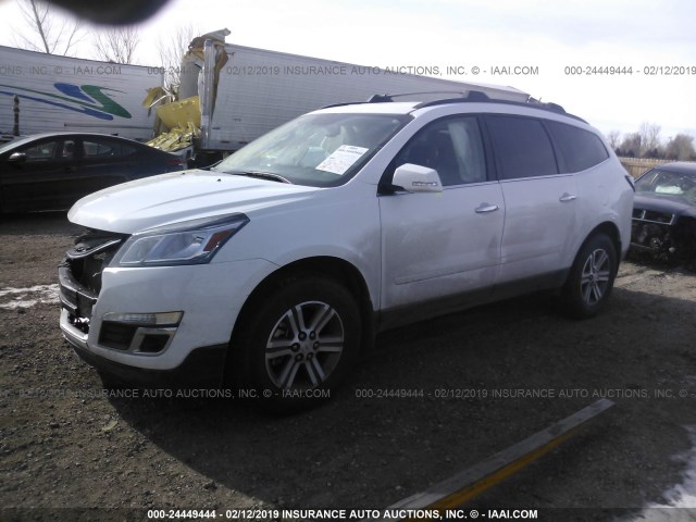 1GNKVHKD9HJ204205 - 2017 CHEVROLET TRAVERSE LT WHITE photo 2