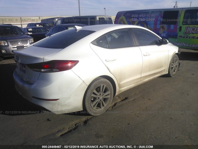 5NPD84LF2JH294328 - 2018 HYUNDAI ELANTRA SEL/VALUE/LIMITED WHITE photo 4