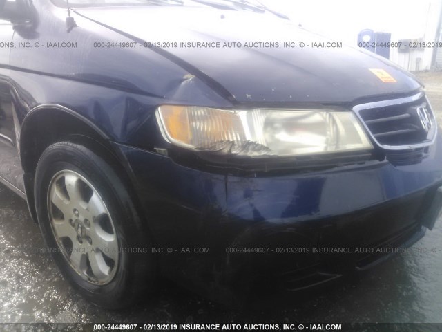 5FNRL189X3B125441 - 2003 HONDA ODYSSEY EXL BLUE photo 6