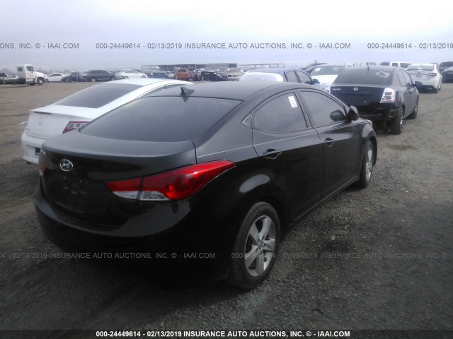 KMHDH4AE0DU901035 - 2013 HYUNDAI ELANTRA GLS/LIMITED BLACK photo 4