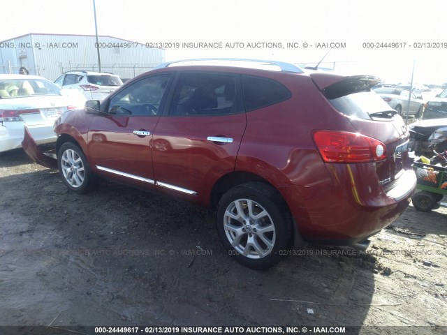 JN8AS5MT2DW526542 - 2013 NISSAN ROGUE S/SV RED photo 3
