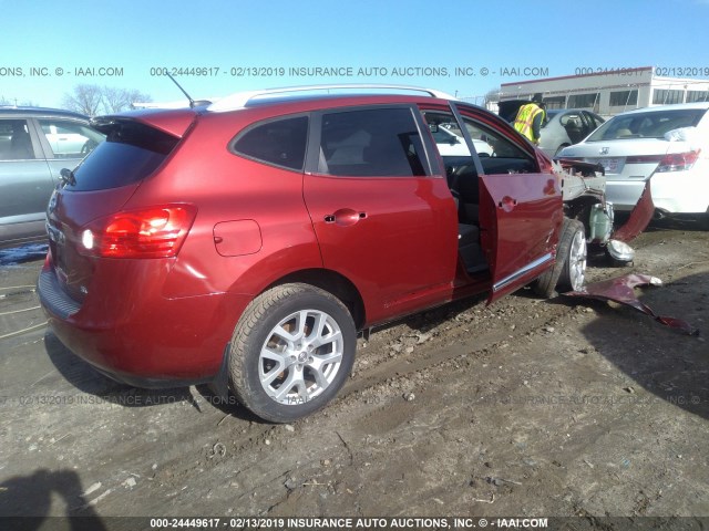 JN8AS5MT2DW526542 - 2013 NISSAN ROGUE S/SV RED photo 4