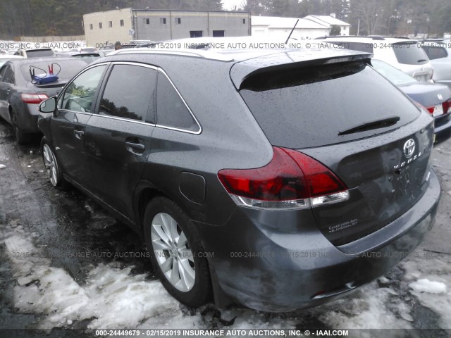 4T3BA3BB2DU049840 - 2013 TOYOTA VENZA LE/XLE GRAY photo 3