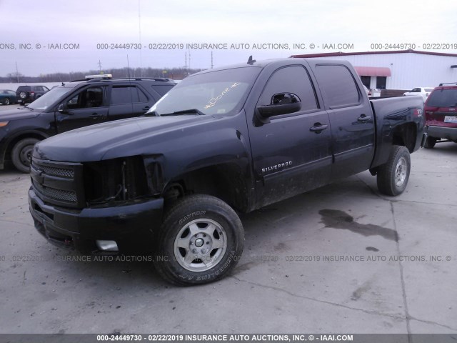 3GCRKSE32AG171023 - 2010 CHEVROLET SILVERADO K1500 LT BLACK photo 2