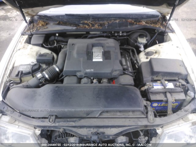 JT8BH22F2T0068009 - 1996 LEXUS LS 400 WHITE photo 10